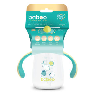Vaso con Pajita de Silicona, 260 ml, 9+ m - Lagoon Fiesta